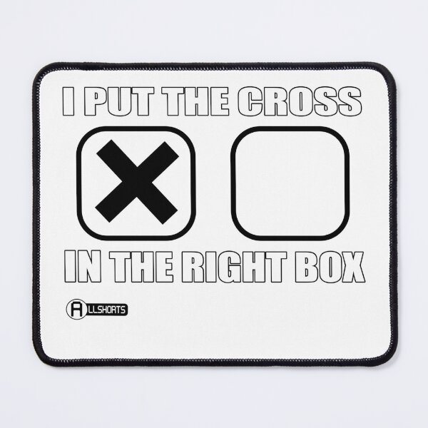 Item preview, I Put the cross in the Right Box Hand-drawn by Marcus  designed and sold by Allshorts.