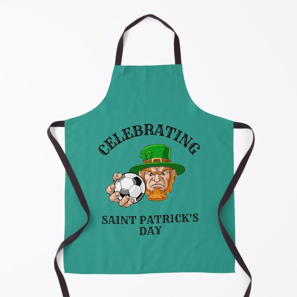 Item preview, Celebrating Saint Patrick's Day Leprechaun Holding A Soccer Ball designed and sold by EileenTheArt.