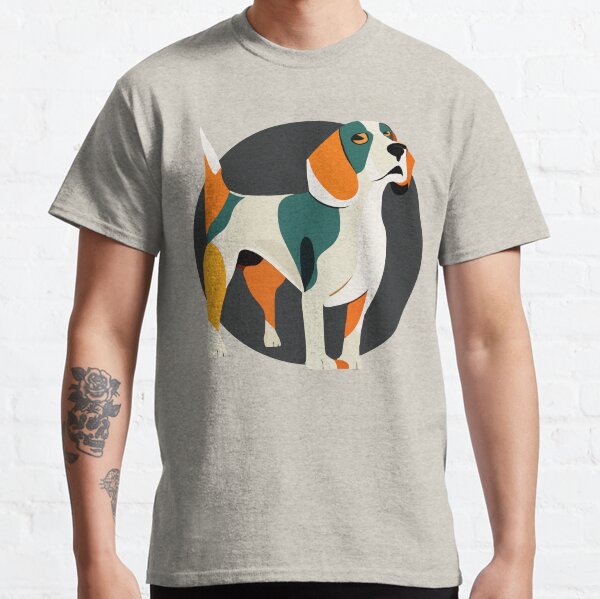 Item preview, Art Deco Cute Beagle: A Majestic Canine Portrait illustration, for dog and animal lovers designed and sold by Vintalette.