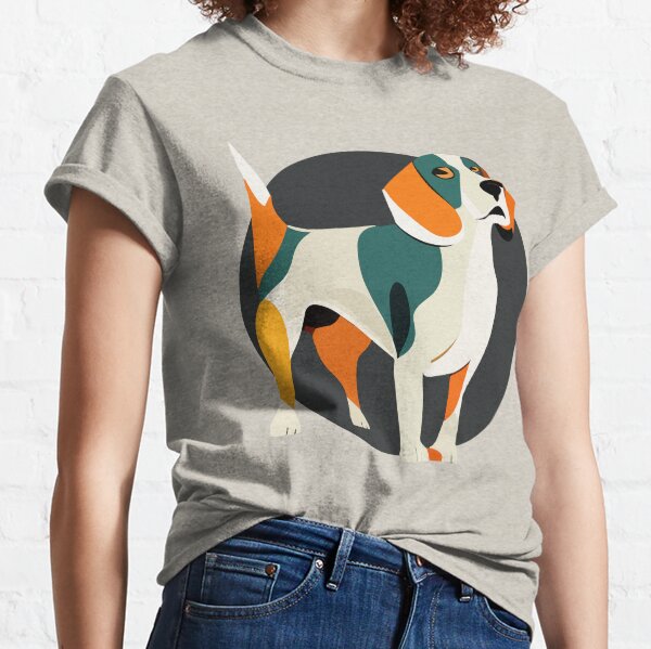 Item preview, Art Deco Cute Beagle: A Majestic Canine Portrait illustration, for dog and animal lovers designed and sold by Vintalette.