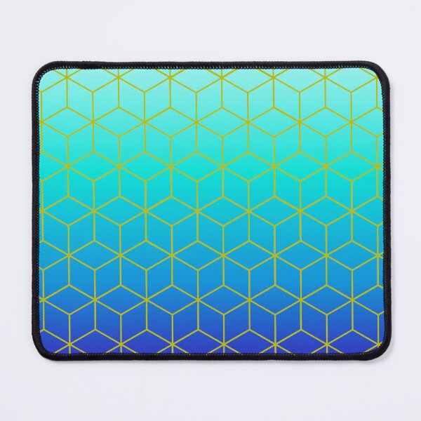 Item preview, Gold Cubes on Gradient Blue designed and sold by zibziby.