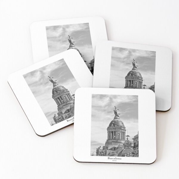 Item preview, La Union y El Fenix Espanol in Barcelona City Spain Travel Black and White designed and sold by SoccaTamam.