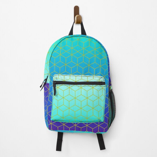 Item preview, Gold Cubes on Gradient Blue designed and sold by zibziby.