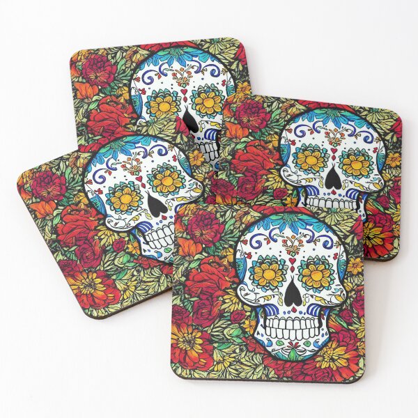 Item preview, Day of the Dead Skull in color designed and sold by 3DogKnight.