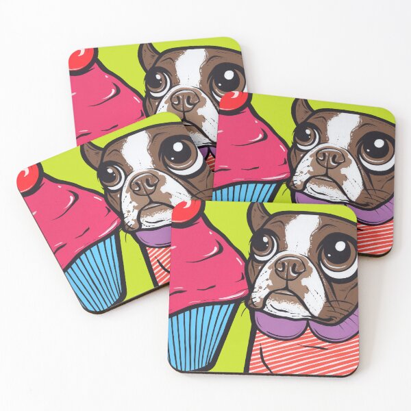 Item preview, Brown Boston Terrier Cupcake designed and sold by turddemon.