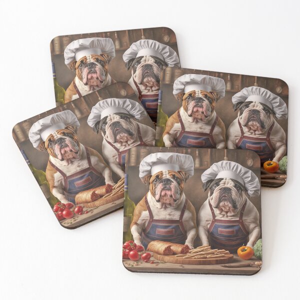 Item preview, English Bulldogs Cook in the Kitchen designed and sold by candiscamera.