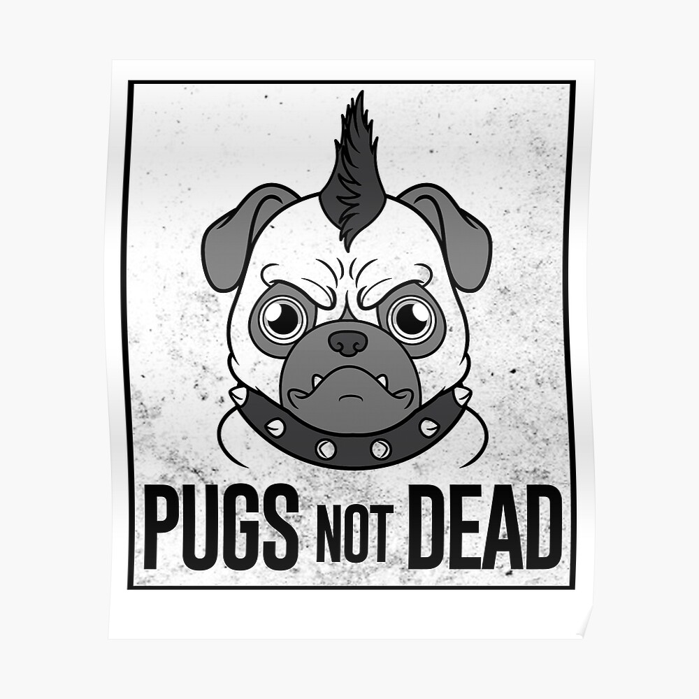 Funny Pug In Punk Dog Design Funky Pug Tapestry By Deesdesigns Redbubble