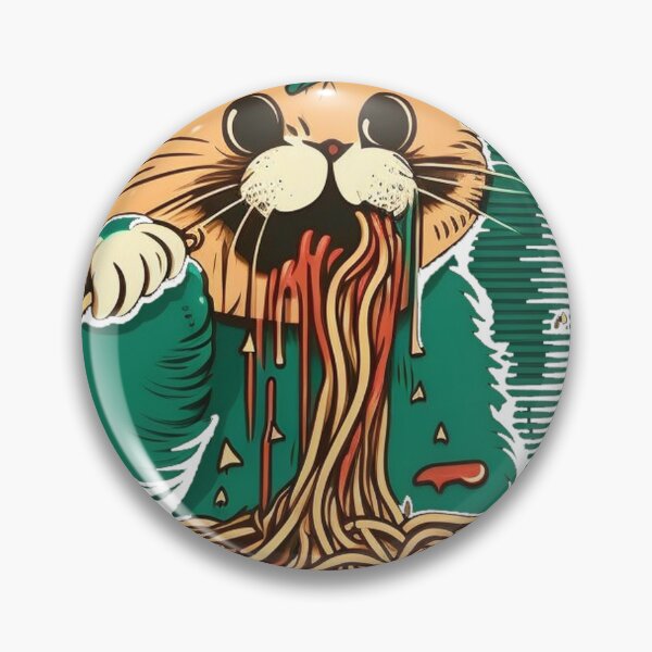Item preview, cat eating spaghetti, cat devouring spaghetti designed and sold by Benjamin Christopher.