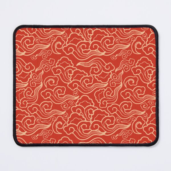 Item preview, Vintage Japanese Clouds, Coral Orange  designed and sold by Marymarice.
