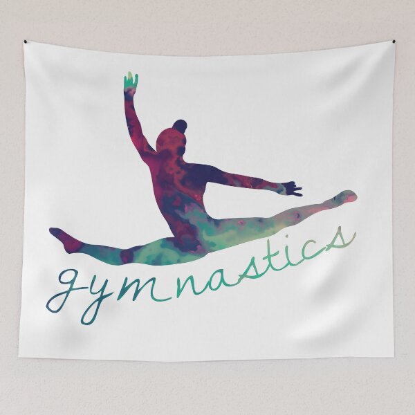 Item preview, Gymnastics Rainbow Leap Silhouette designed and sold by Flexiblepeople.
