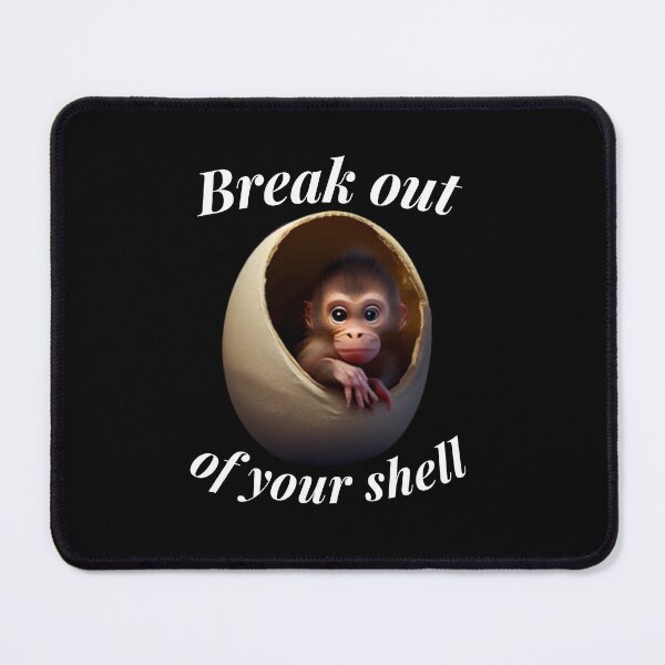 Item preview, Break out of your shell, Monkey in the egg designed and sold by blakfrog.