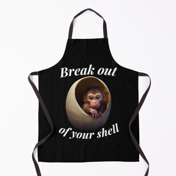 Item preview, Break out of your shell, Monkey in the egg designed and sold by blakfrog.