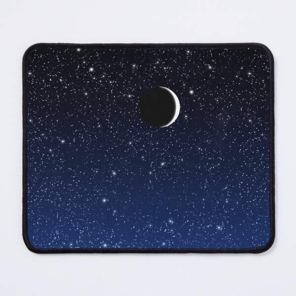 Item preview, Stars and Crescent Moon, Deep Blue to Black designed and sold by Marymarice.