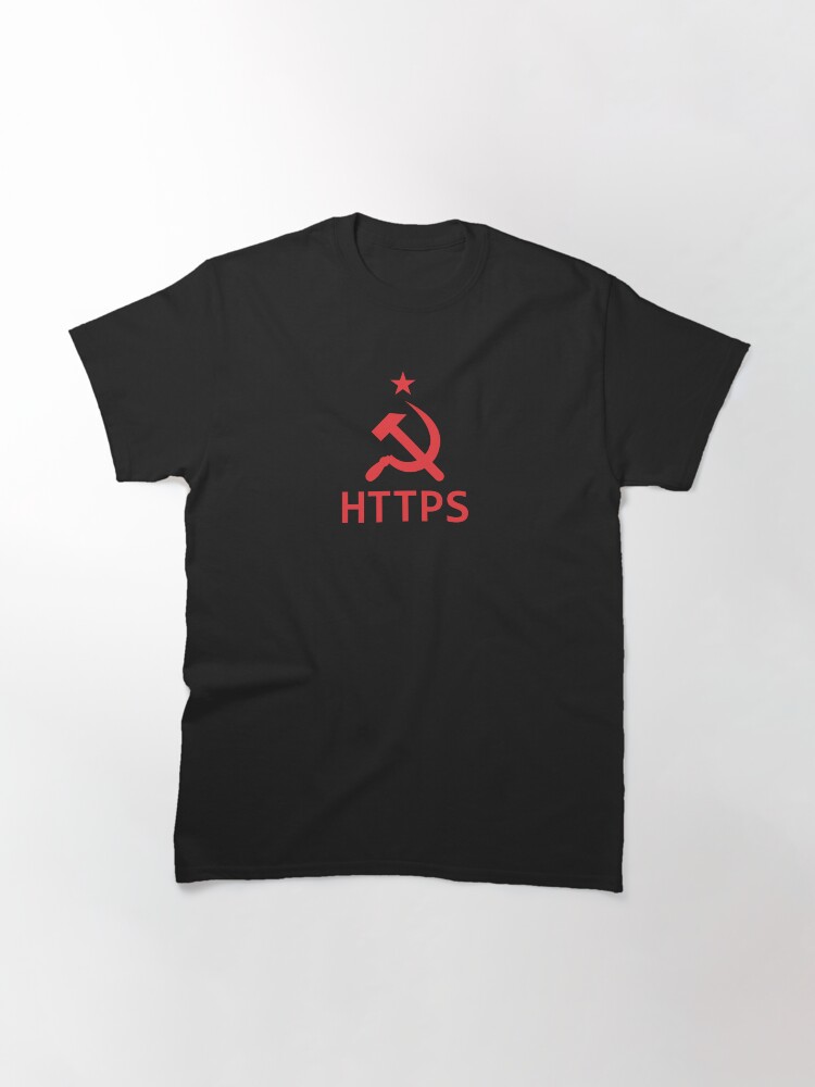 Thumbnail 3 of 7, Classic T-Shirt, Secure Internet - Red designed and sold by 3FreaksWith.