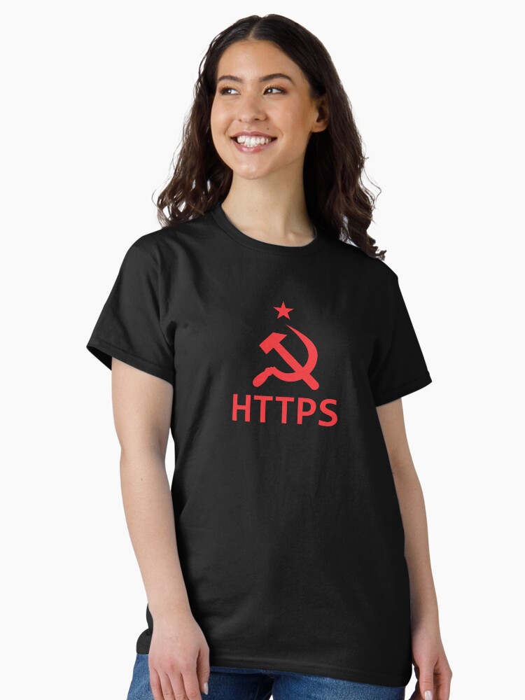 Thumbnail 2 of 7, Classic T-Shirt, Secure Internet - Red designed and sold by 3FreaksWith.