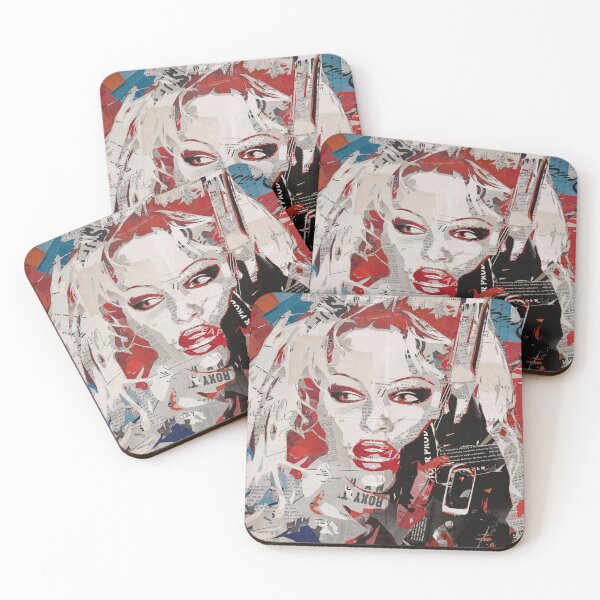 Item preview, pamela anderson paper collage art figure #24 designed and sold by artomazo.