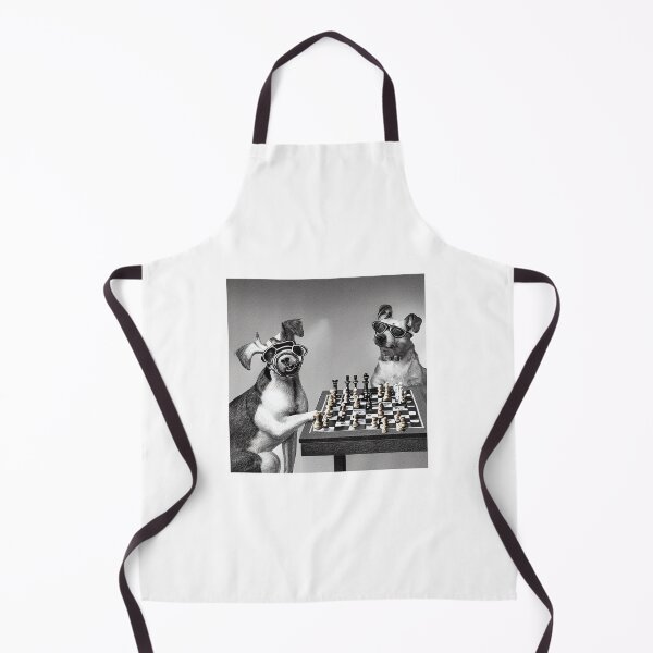 Item preview, dogs with glasses playing chess designed and sold by JV.