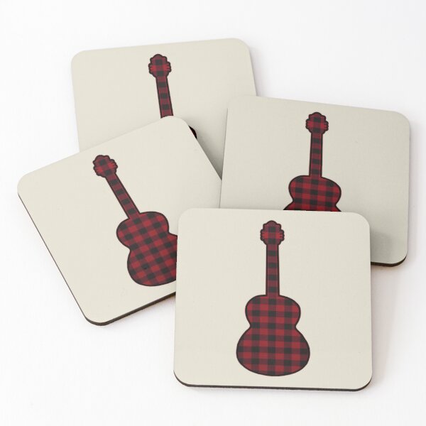 Item preview, Red Rumpled Flannel Guitar designed and sold by janraydesigns.