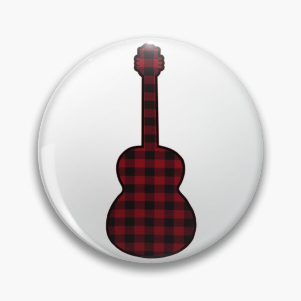 Item preview, Red Rumpled Flannel Guitar designed and sold by janraydesigns.