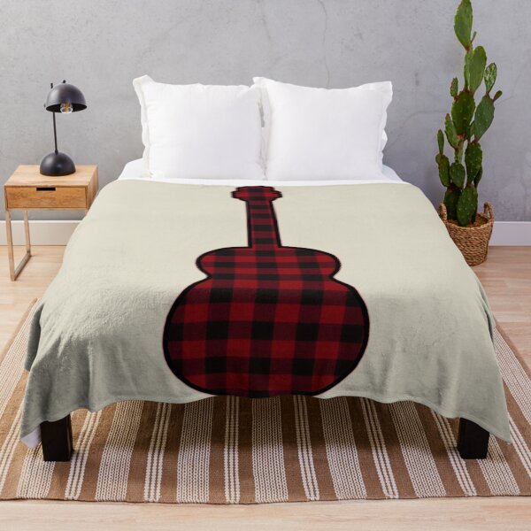 Item preview, Red Rumpled Flannel Guitar designed and sold by janraydesigns.