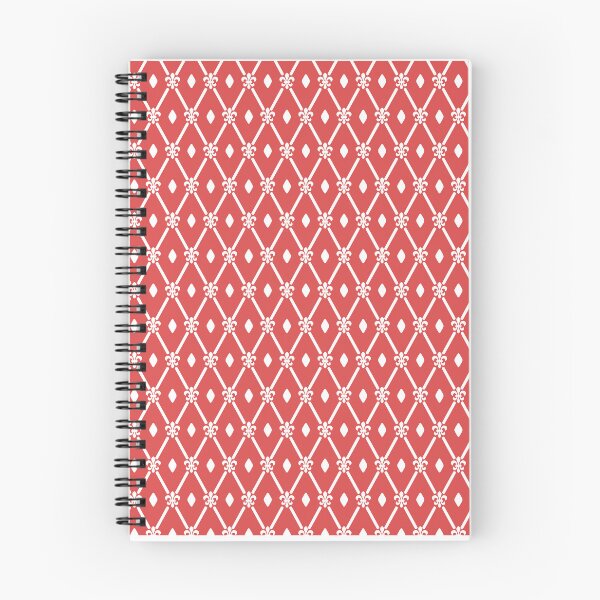 Item preview, Indian Red Trellis Damask Fleur Pattern designed and sold by Sweet  Zoe Shop.