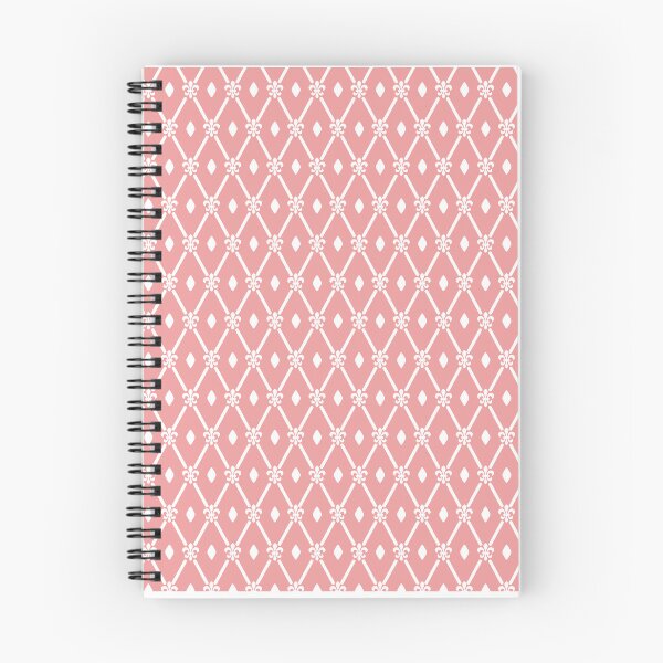 Item preview, Coral and White Trellis Damask Fleur Pattern designed and sold by Sweet  Zoe Shop.