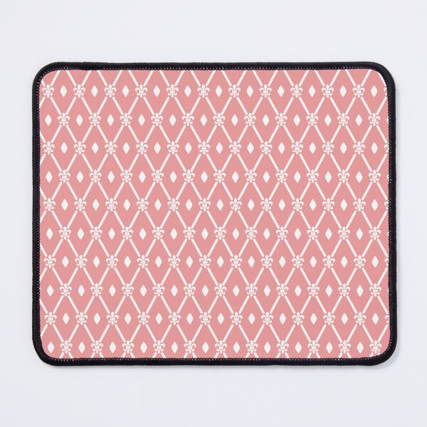 Item preview, Coral and White Trellis Damask Fleur Pattern designed and sold by Sweet  Zoe Shop.