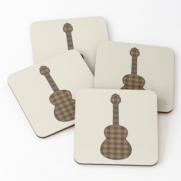 Item preview, Old Gold Rumpled Flannel Guitar designed and sold by janraydesigns.