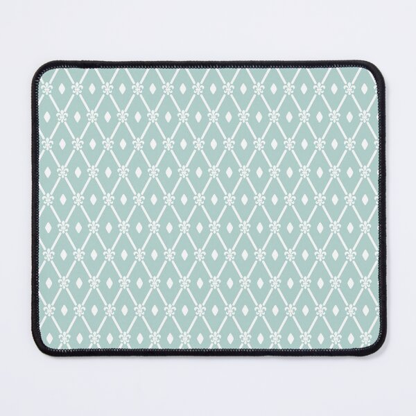 Item preview, Mint and White Trellis Damask Fleur Pattern designed and sold by Sweet  Zoe Shop.