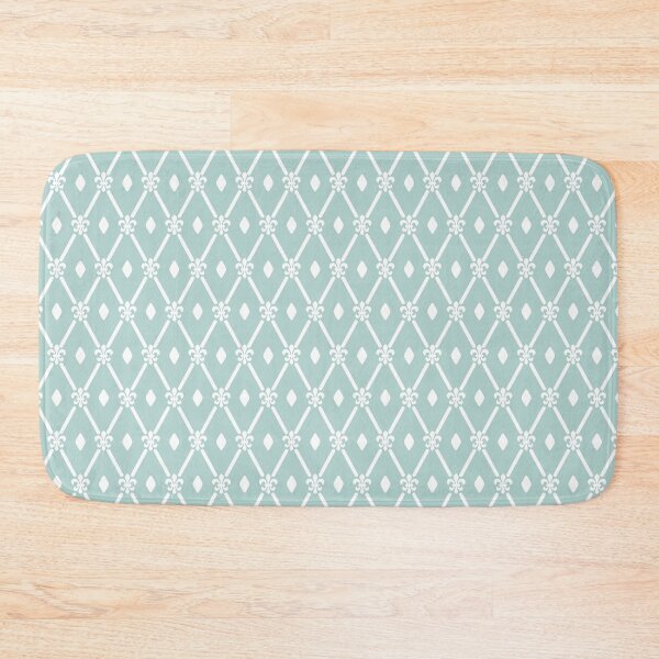 Item preview, Mint and White Trellis Damask Fleur Pattern designed and sold by Sweet  Zoe Shop.