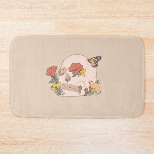 Item preview, Flowered Skull with Butterfly designed and sold by Yellow-Finch.