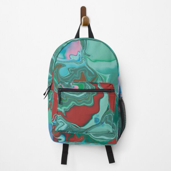 Item preview, Bubble in the sky abstract fluid art green red designed and sold by chuckletuckle.