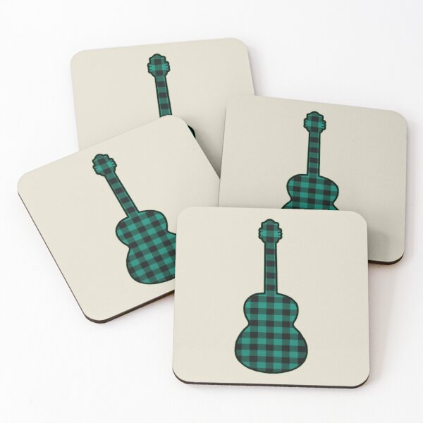 Item preview, Teal Rumpled Flannel Guitar designed and sold by janraydesigns.