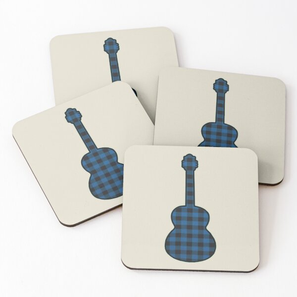 Item preview, Blue Rumpled Flannel Guitar designed and sold by janraydesigns.