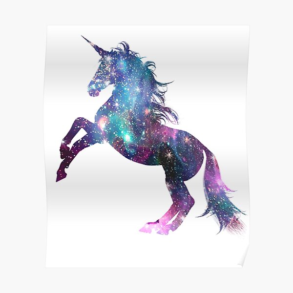 Rainbow Glitter Galaxy Kawaii Unicorn