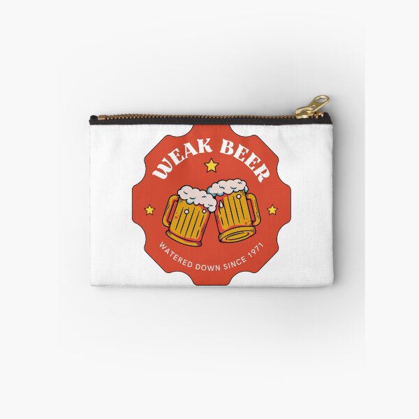 Item preview, Weak Beer Ironic Funny Design with Two Beer Glasses designed and sold by RetroDesignsNW.