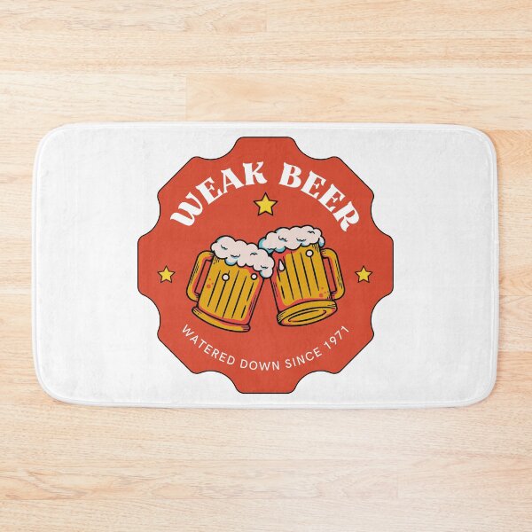 Item preview, Weak Beer Ironic Funny Design with Two Beer Glasses designed and sold by RetroDesignsNW.