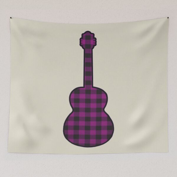 Item preview, Hot Pink Rumpled Flannel Guitar designed and sold by janraydesigns.