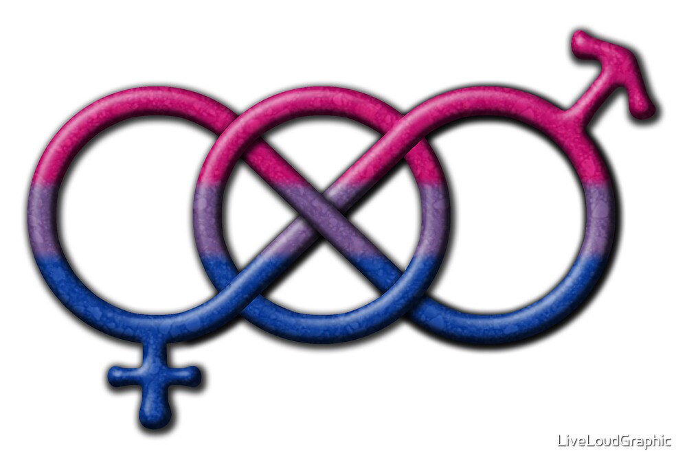 Bisexual Pride Flag Colored Gender Knot Symbol by LiveLoudGraphic