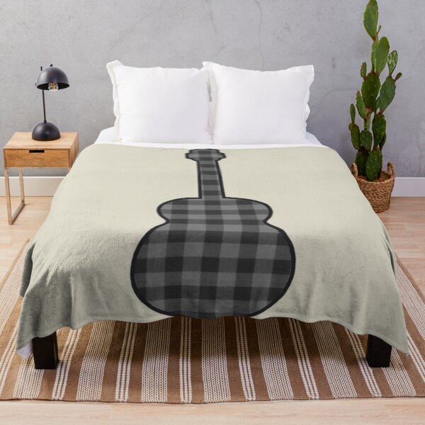 Item preview, Gray Rumpled Flannel Guitar designed and sold by janraydesigns.