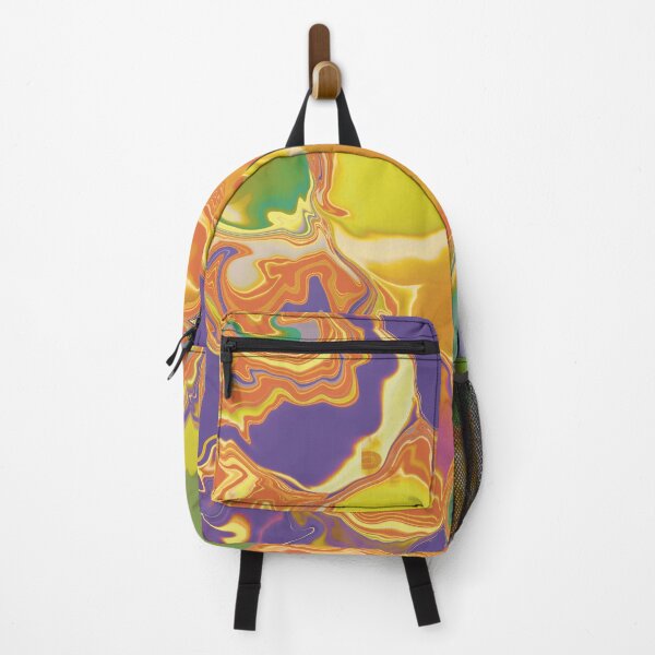 Item preview, Tie and dye Random shapes orange abstract fluid art designed and sold by chuckletuckle.