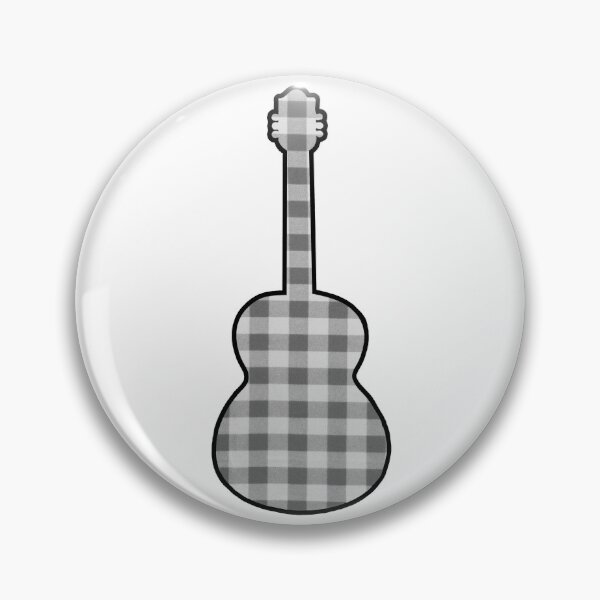 Item preview, Black and White Rumpled Flannel Guitar designed and sold by janraydesigns.