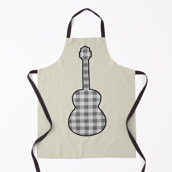Item preview, Black and White Rumpled Flannel Guitar designed and sold by janraydesigns.