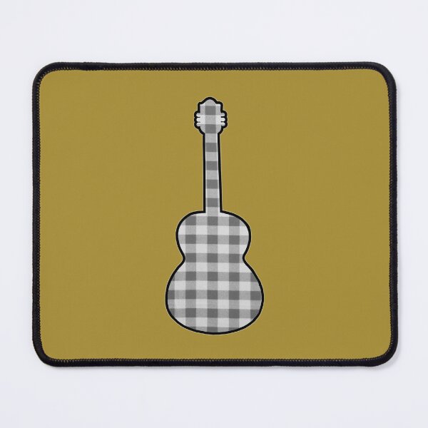 Item preview, Black and White Rumpled Flannel Guitar designed and sold by janraydesigns.