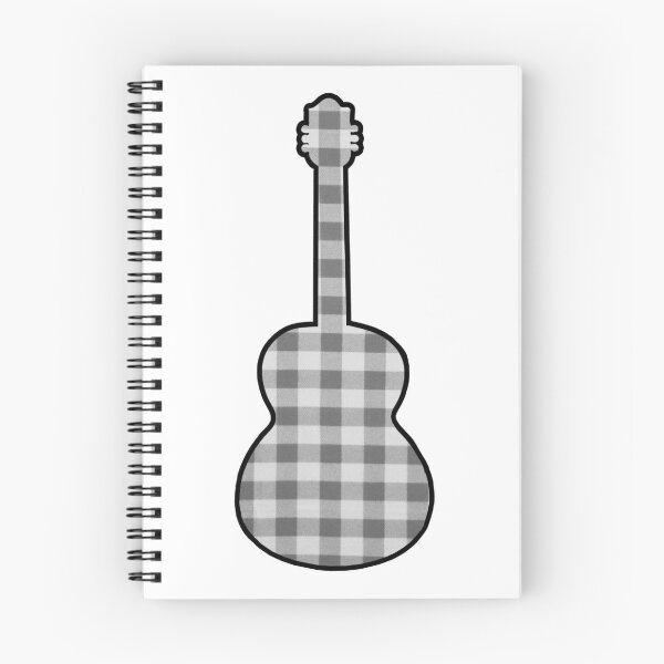 Item preview, Black and White Rumpled Flannel Guitar designed and sold by janraydesigns.