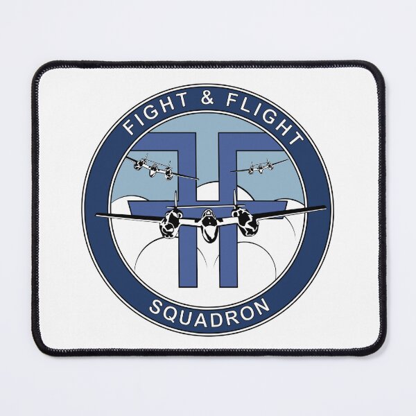 Item preview, Flight of P-38 Lightnings - Fight & Flight Logo Clouds designed and sold by JLeftovers.