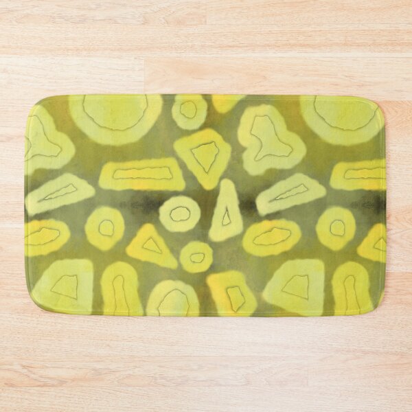 Item preview, Tie and dye Random shapes lemon yellow abstract seamless pattern designed and sold by chuckletuckle.