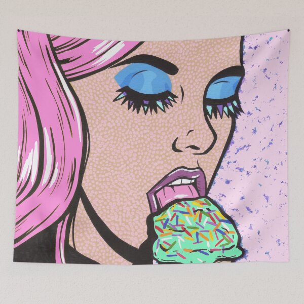Item preview, Pink Ice Cream Comic Girl designed and sold by turddemon.