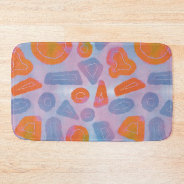 Item preview, Tie and dye Random shapes orange blue abstract seamless pattern designed and sold by chuckletuckle.