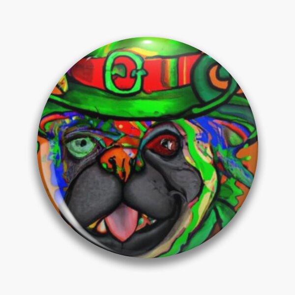 Item preview, Colourful St Patricks day pug. Pug Lover, St Paddys Pug. designed and sold by Doggymadness.